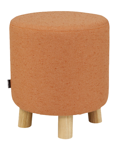 orange color cylindrical stool