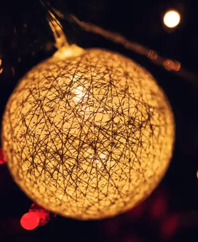 golden color globe light