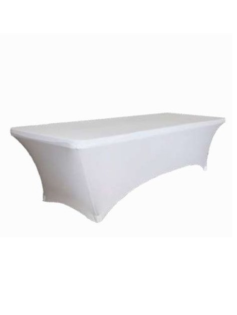 white rectangular table