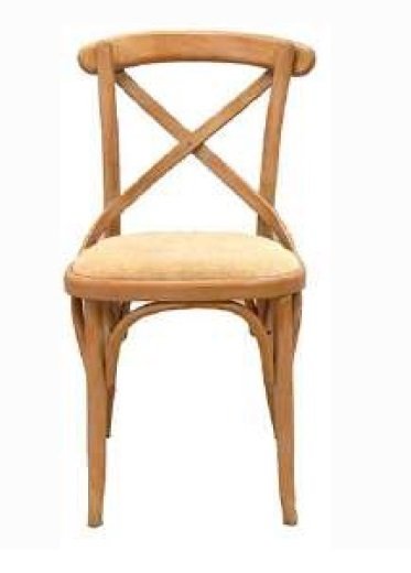 wooden cross back chair