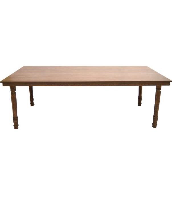 brown rectangular table