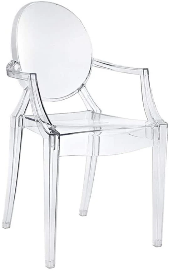 white arm chair
