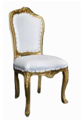 golden and white colored throne chair