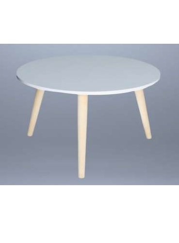 round coffee table with wooden legs