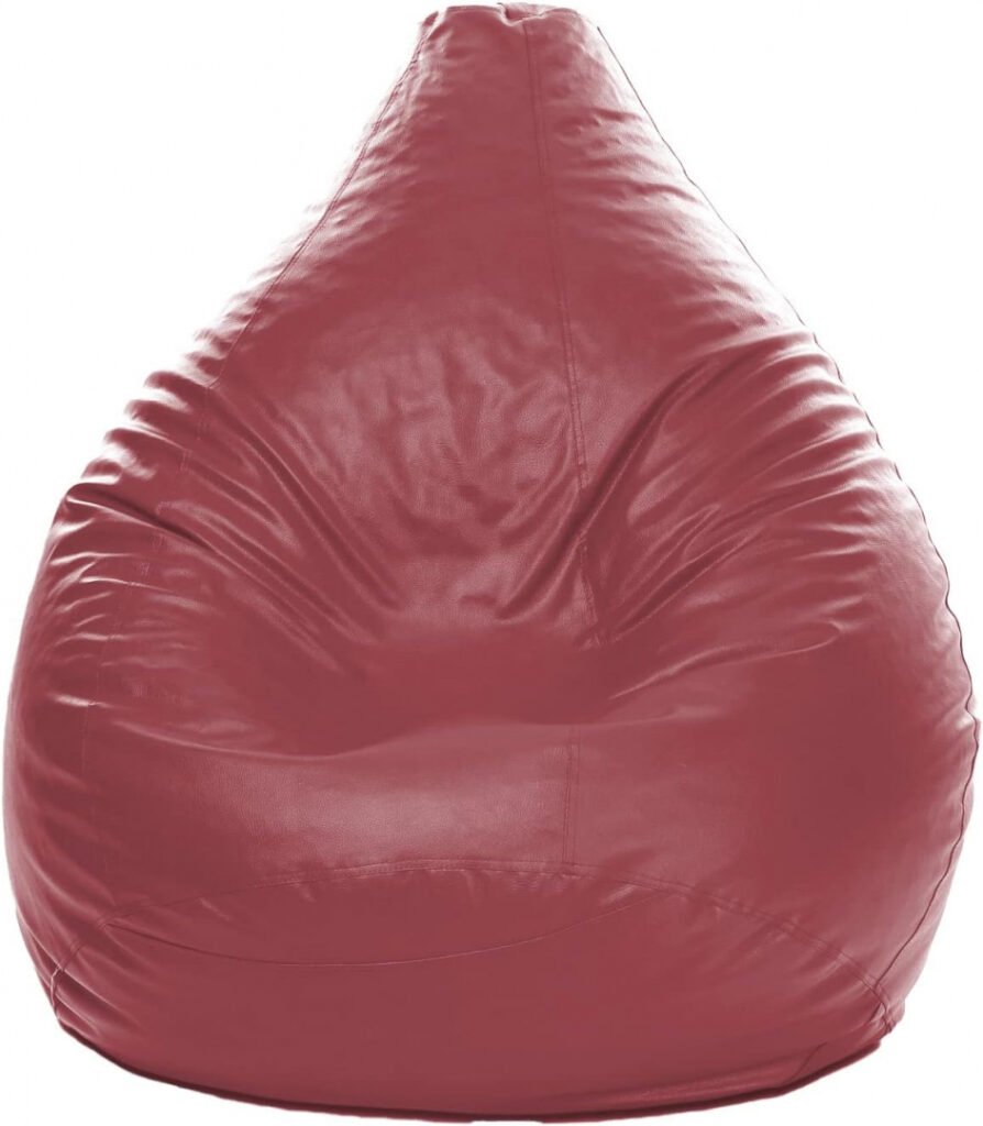 maroon colored bean bag