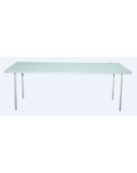 white rectangular table
