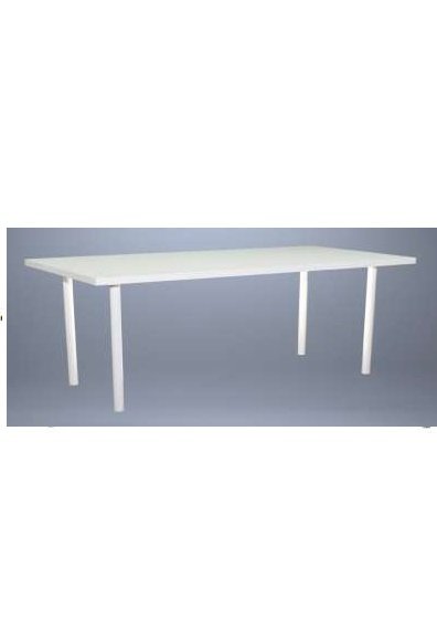 white rectangular table