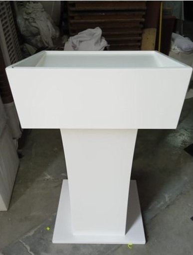 white podium