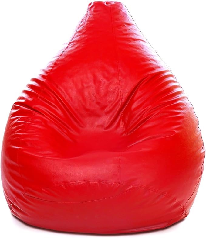 red colored bean bag