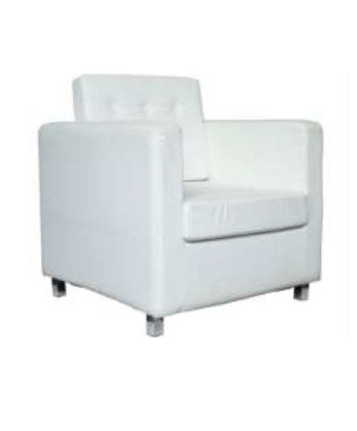white color single seater premium sofa side view