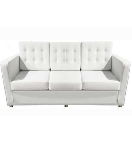 white color three seater premium sofa front view