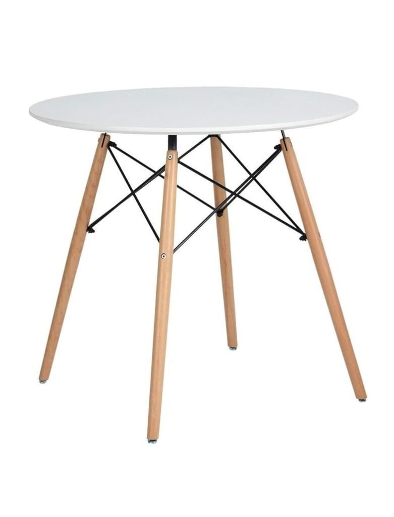 round coffee table with wooden legs