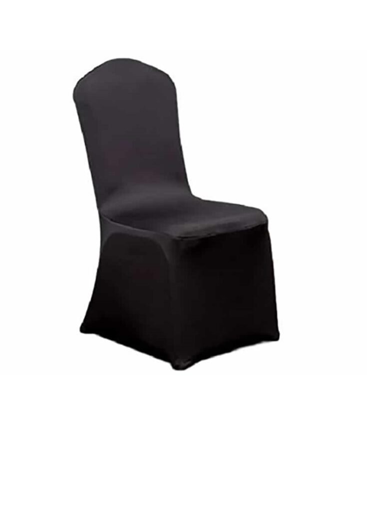 black covered banquet chair
