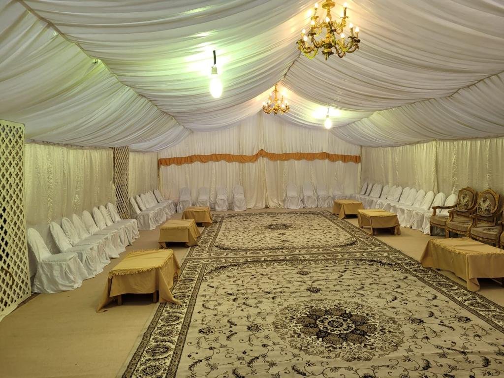 Spacious outdoor tent with AC for rent in UAE weddings and parties