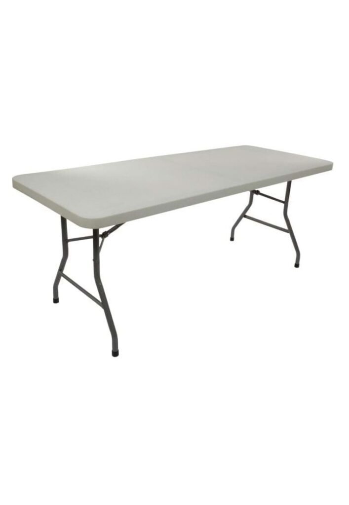 white rectangle plastic table