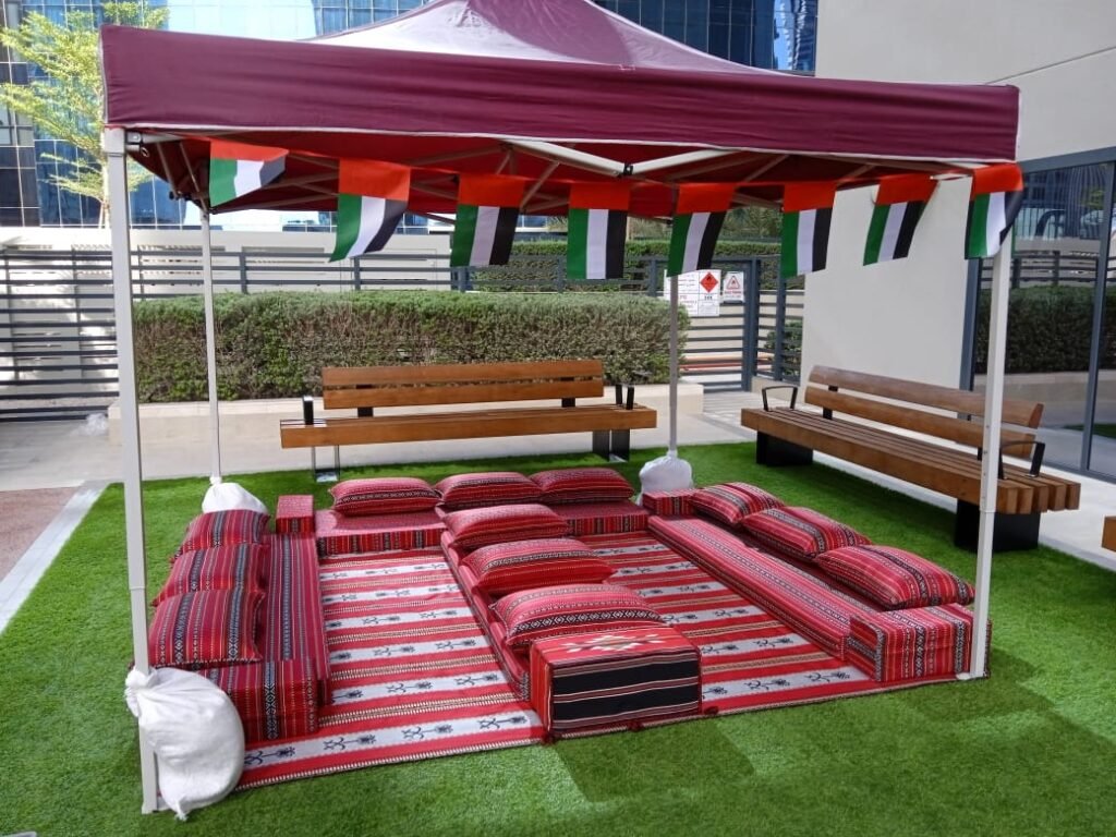 canopy tent rental with majlis seating available for rent in dubai abudhabi and uae