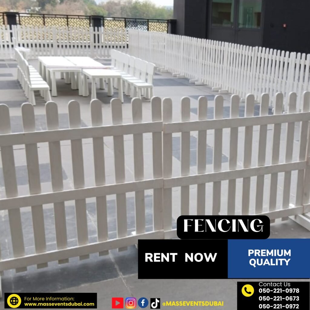 Temporary fencing rental in Dubai for event and parties in Dubai Abudhabi UAE