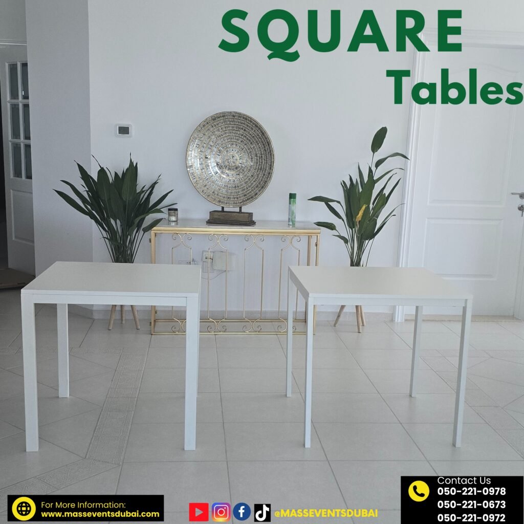 square table for rent in dubai, abudhabi, uae