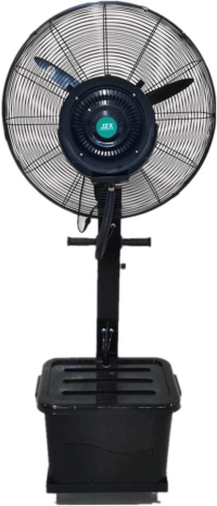 black standing fan