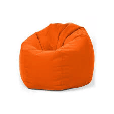 orange colored bean bag