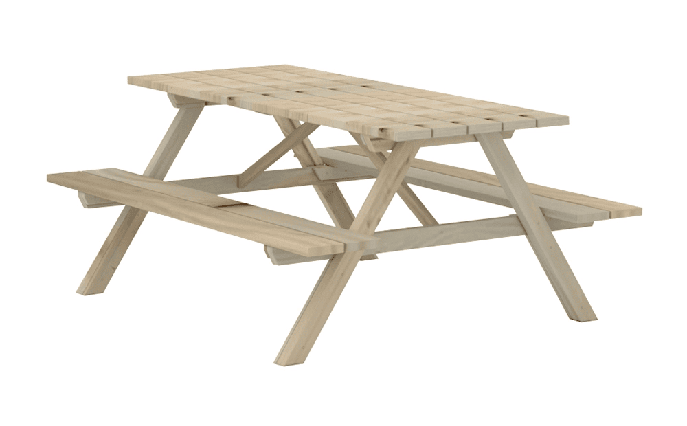 picnic bench and chair