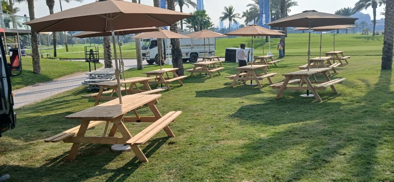 Garden picnic table hire Dubai